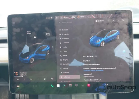 2022 Tesla Model 3 Rear-Wheel Drive from USA, damaged, VIN 5YJ3E1EA9NF191478